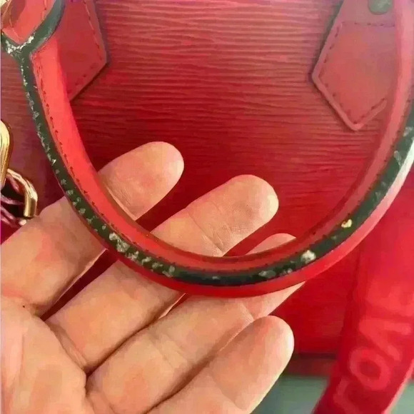 Louis Vuitton Red Alma straight from Vintage Vault high end collector closet - Picture 5 of 17